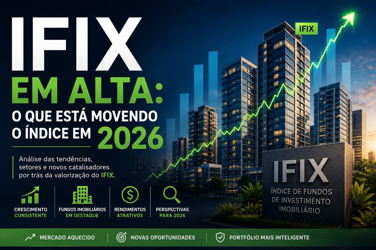 Gráfico ascendente representando a valorização do índice IFIX