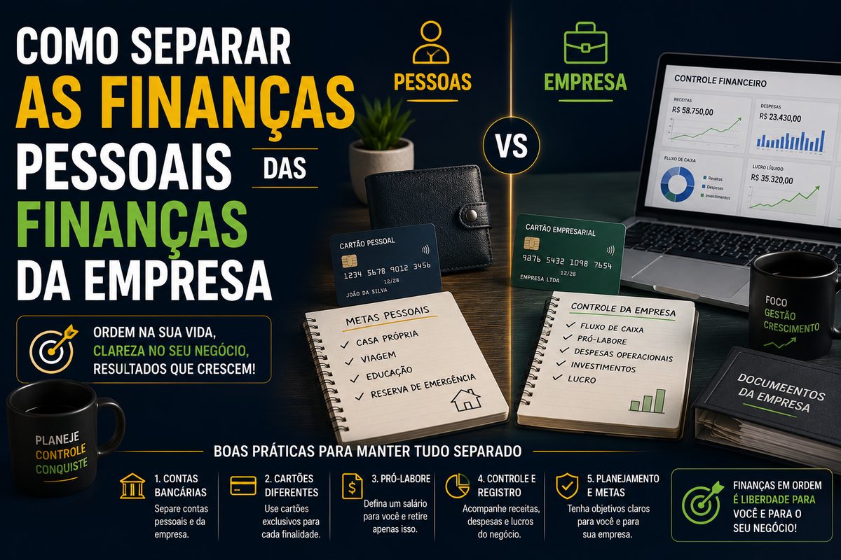 Como separar as finanças pessoais das finanças da empresa